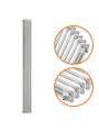 1500 x 203mm White Vertical Traditional 3 Column Radiator
