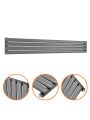 236mm x 1600mm Anthracite Single Oval Tube Horizontal / Landscape Radiator 
