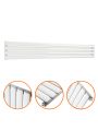 236mm x 1600mm White Single Oval Tube Horizontal / Landscape Radiator 
