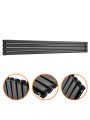 236mm x 1780mm Black Double Oval Tube Horizontal / Landscape Radiator 