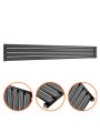 236mm x 1780mm Black Single Oval Tube Horizontal / Landscape Radiator 
