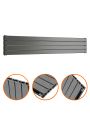 280mm x 1600mm Anthracite Double Flat Panel Horizontal / Landscape Radiator