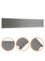 280mm x 1600mm Anthracite Single Flat Panel Horizontal / Landscape Radiator