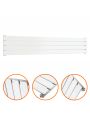 280mm x 1600mm White Single Flat Panel Horizontal / Landscape Radiator