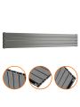 280mm x 1780mm Anthracite Double Flat Panel Horizontal / Landscape Radiator