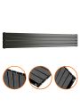 280mm x 1780mm Black Double Flat Panel Horizontal / Landscape Radiator