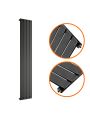 1780 x 280mm Black Single Flat Panel Vertical Radiator 