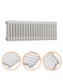 300 x 1013mm White Horizontal Traditional 2 Column Radiator