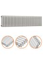 300 x 1508mm White Horizontal Traditional 3 Column Radiator