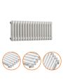 300 x 788mm White Horizontal Traditional 2 Column Radiator