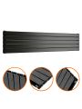 350mm x 1600mm Black Double Flat Panel Horizontal / Landscape Radiator