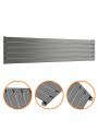 350mm x 1600mm Anthracite Single Flat Panel Horizontal / Landscape Radiator