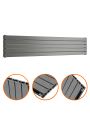 350mm x 1780mm Anthracite Double Flat Panel Horizontal / Landscape Radiator