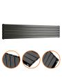 350mm x 1780mm Black Double Flat Panel Horizontal / Landscape Radiator
