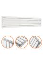 354mm x 1600mm White Double Oval Tube Horizontal / Landscape Radiator 