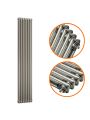 1800 x 383mm Raw Metal Lacquered Vertical Traditional 2 Column Radiator
