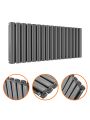 400 x 1000mm Anthracite Double Oval Tube Horizontal Radiator 