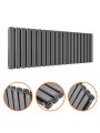 400 x 1180mm Anthracite Double Oval Tube Horizontal Radiator 