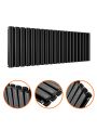 400 x 1180mm Black Double Oval Tube Horizontal Radiator 