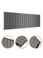 400 x 1190mm Anthracite Double Flat Panel Horizontal Radiator 