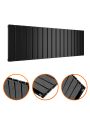 400 x 1190mm Black Double Flat Panel Horizontal Radiator 