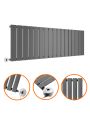 400 x 1190mm Electric Anthracite Single Flat Panel Horizontal Radiator