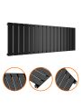 400 x 1190mm Black Single Flat Panel Horizontal Radiator 