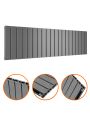 400 x 1400mm Anthracite Double Flat Panel Horizontal Radiator 