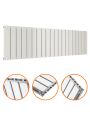 400 x 1400mm White Double Flat Panel Horizontal Radiator 