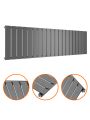400 x 1400mm Anthracite Single Flat Panel Horizontal Radiator 