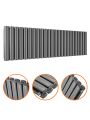 400 x 1411mm Anthracite Double Oval Tube Horizontal Radiator 