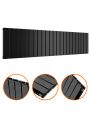 400 x 1610mm Black Double Flat Panel Horizontal Radiator