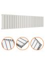 400 x 1610mm White Double Flat Panel Horizontal Radiator