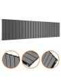 400 x 1610mm Anthracite Double Flat Panel Horizontal Radiator