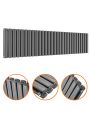 400 x 1652mm Anthracite Double Oval Tube Horizontal Radiator