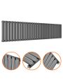 400 x 1652mm Anthracite Single Oval Tube Horizontal Radiator