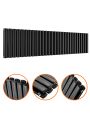 400 x 1652mm Black Double Oval Tube Horizontal Radiator