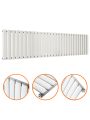 400 x 1652mm White Single Oval Tube Horizontal Radiator