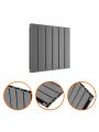 400 x 420mm Anthracite Double Flat Panel Horizontal Radiator