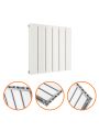 400 x 420mm White Double Flat Panel Horizontal Radiator