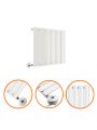 400 x 420mm Electric White Single Flat Panel Horizontal Radiator
