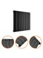 400 x 420mm Black Single Flat Panel Horizontal Radiator 