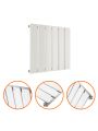 400 x 420mm White Single Flat Panel Horizontal Radiator 