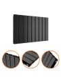 400 x 630mm Black Double Flat Panel Horizontal Radiator