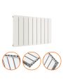 400 x 630mm White Double Flat Panel Horizontal Radiator