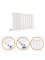 400 x 630mm Electric White Single Flat Panel Horizontal Radiator
