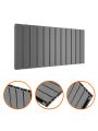 400 x 840mm Anthracite Double Flat Panel Horizontal Radiator 