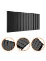 400 x 840mm Black Double Flat Panel Horizontal Radiator 