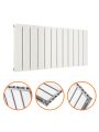 400 x 840mm White Double Flat Panel Horizontal Radiator 