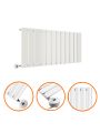 400 x 840mm Electric White Single Flat Panel Horizontal Radiator
